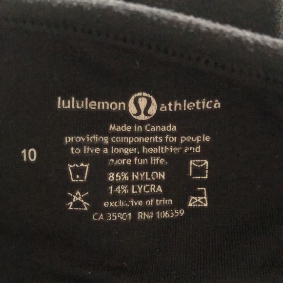 Lululemon Athletics Top Crossover Front T-back Size 10 Pre-loved Condition Black - Picture 6 of 6